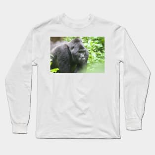 Male Silverback Gorilla in Uganda Long Sleeve T-Shirt